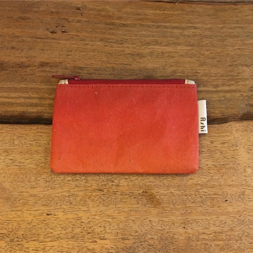 Ashi｜亜紙 Flat Pouch S＊Gradation Sunset 紙ポーチ グラデーション ハンドメイド