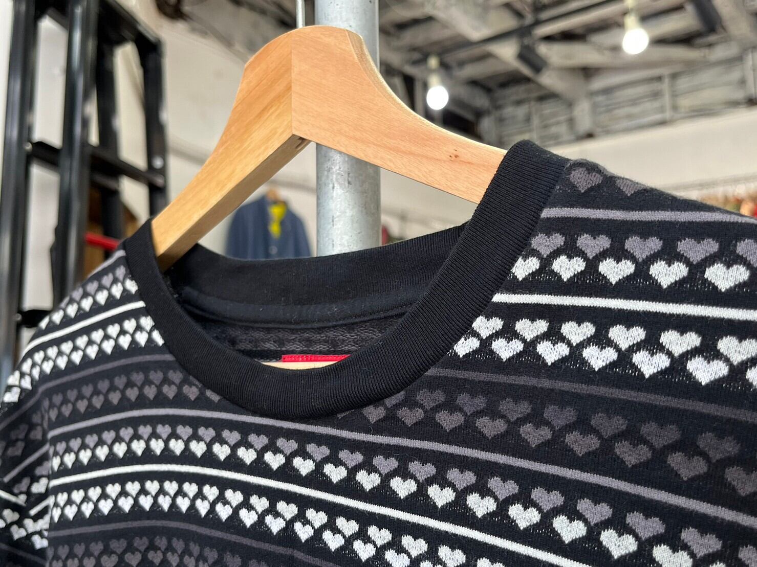 Supreme HEARTS JACQUARD SS TOP BLACK XL 36853 | BRAND BUYERS OSAKA