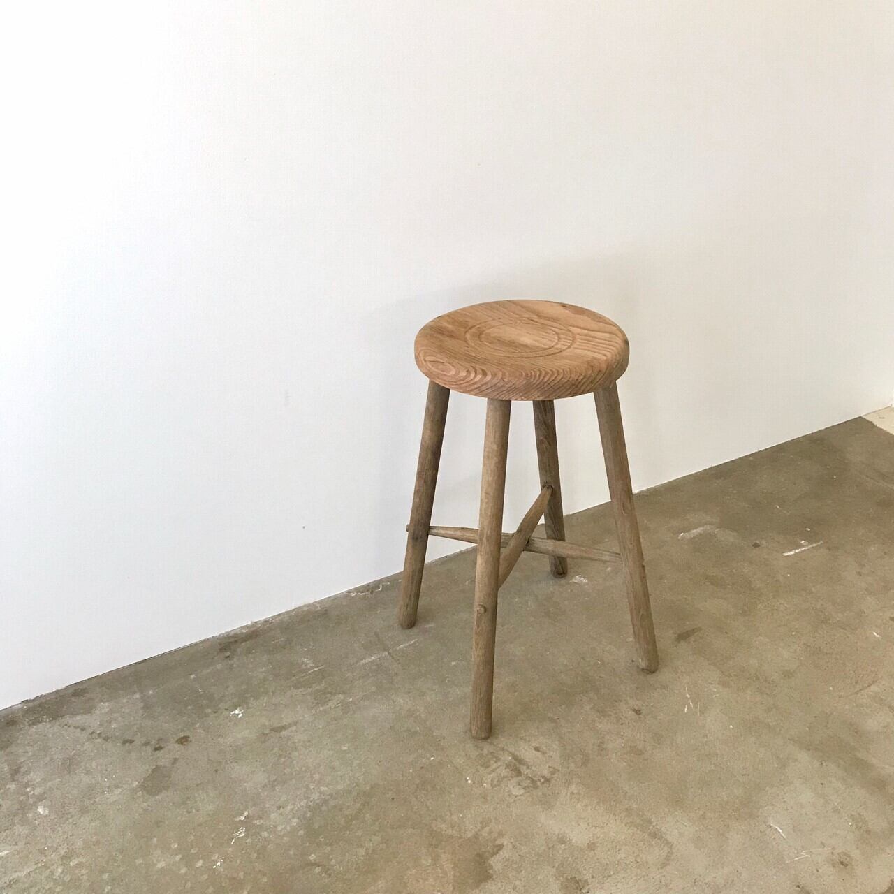 木のスツール　丸椅子　古家具