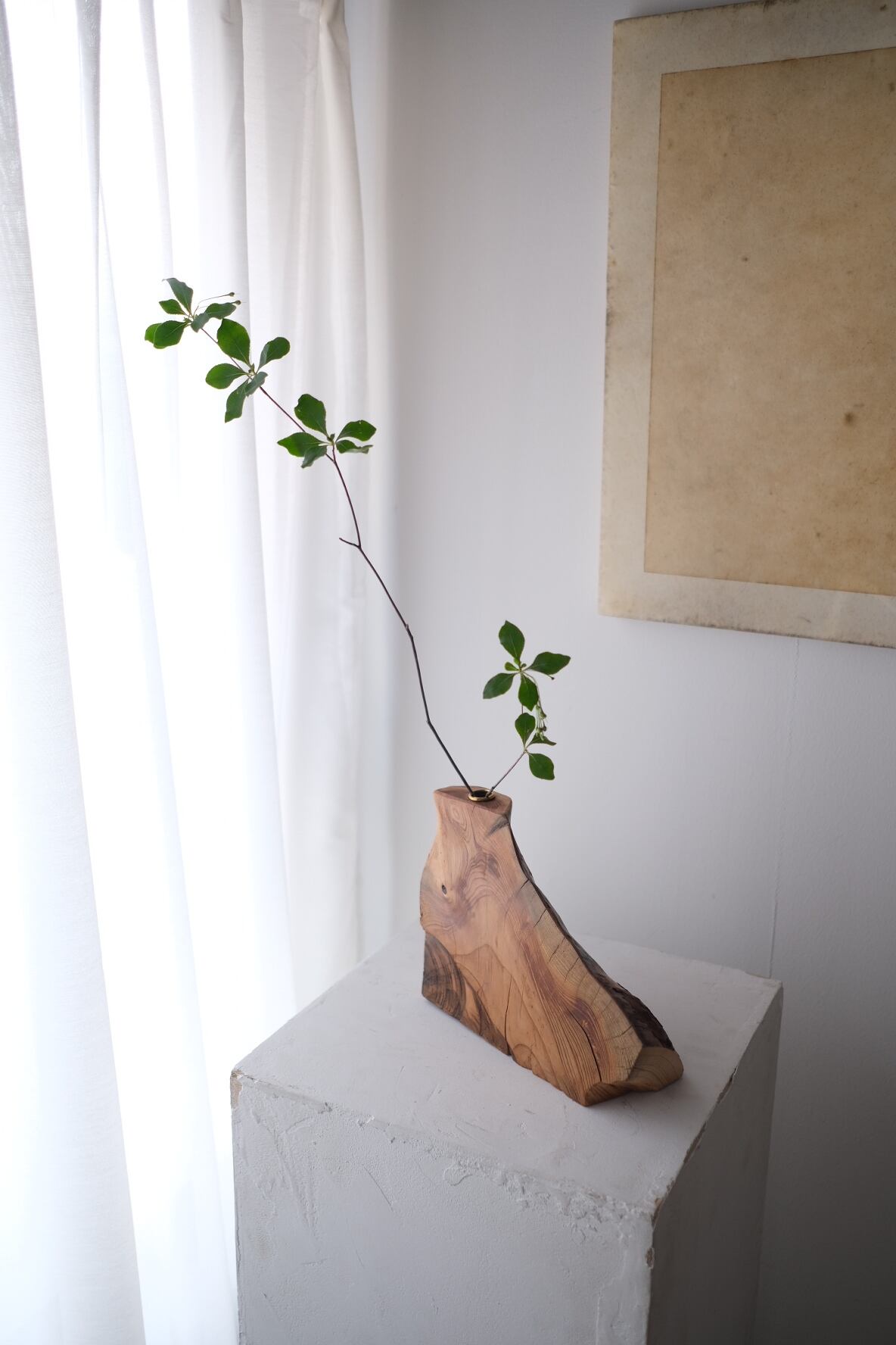 木塊 一輪挿し -大王松-