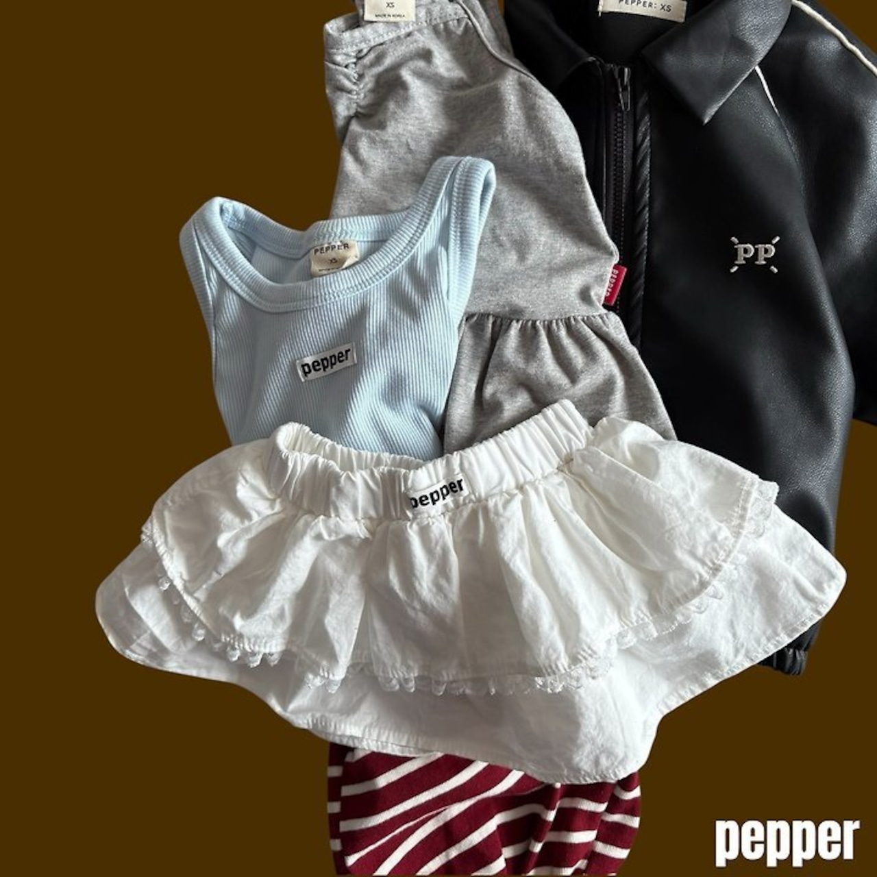 韓国子供服 / PEPPER / 26Autumn / ココエプロン / 秋服 *S/M *