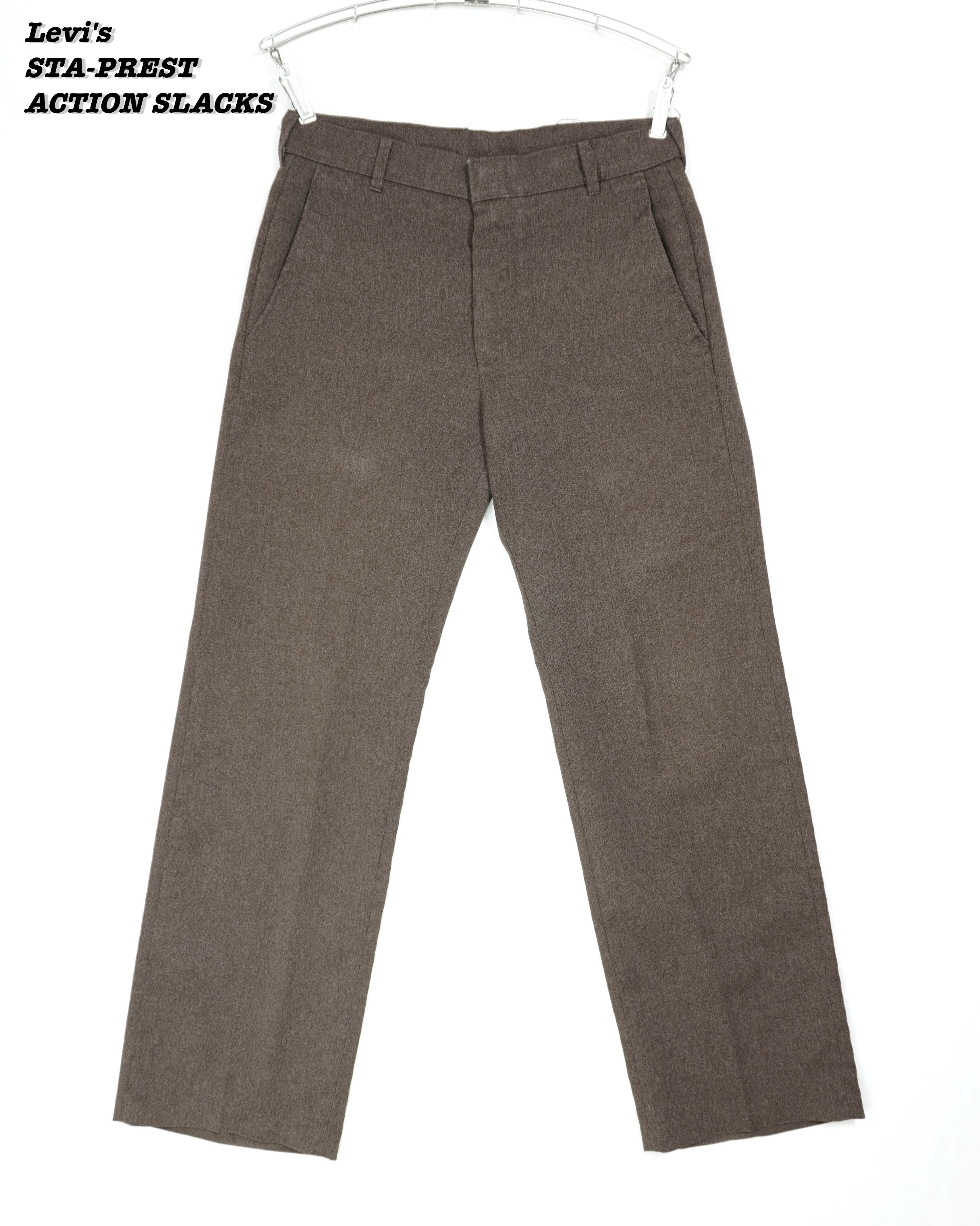 Levi's STA-PREST ACTION SLACKS BROWN 1970s W30 L29.5 LS24003