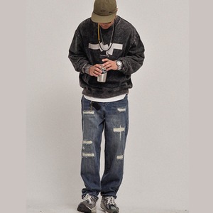 クラッシュリペア・デニムパンツ N3571