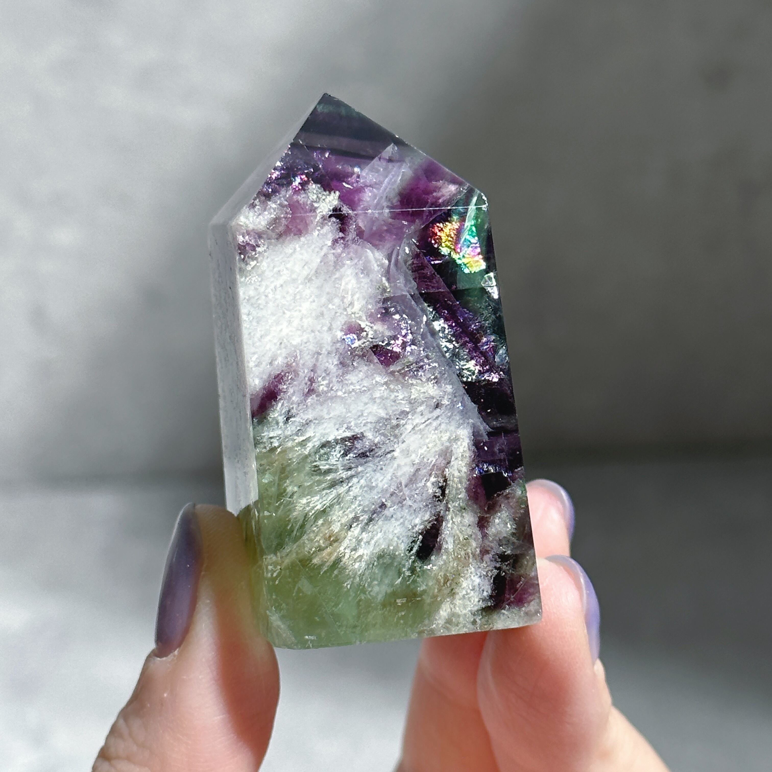 エンジェルフェザーフローライトタワー型03◇ Angel Feather Fluorite