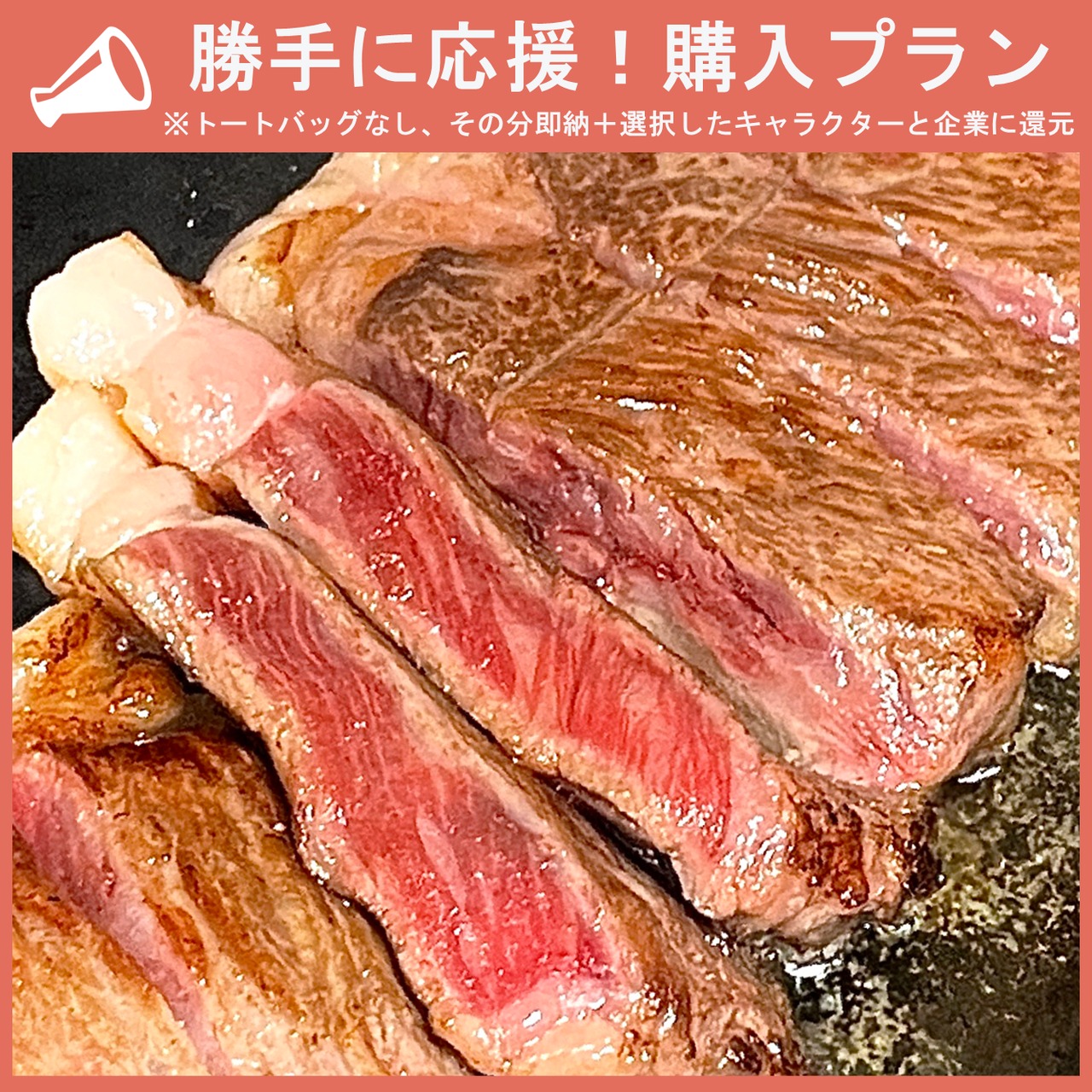 【勝手に応援プラン】北海道産黒毛和牛サーロインステーキ