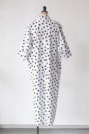 80's mood square dot shirt dress