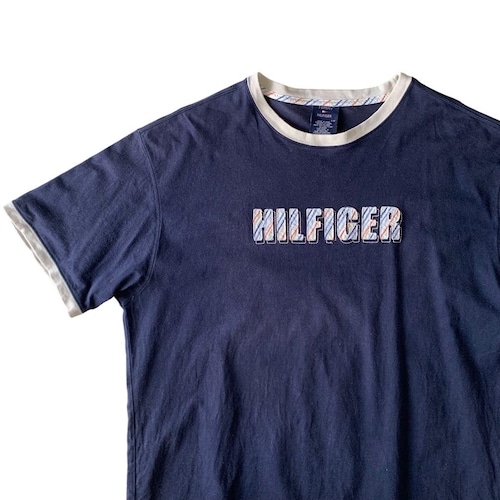 "TOMMY HILFIGER" ringer neck tee