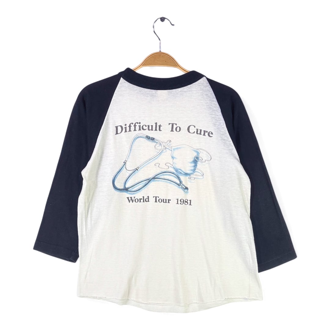 80s レインボー USA製 ヴィンテージTシャツ ロックTシャツ リッチーブラックモア 治療不可 RAINBOW サイズS相当 古着 @AAB1352