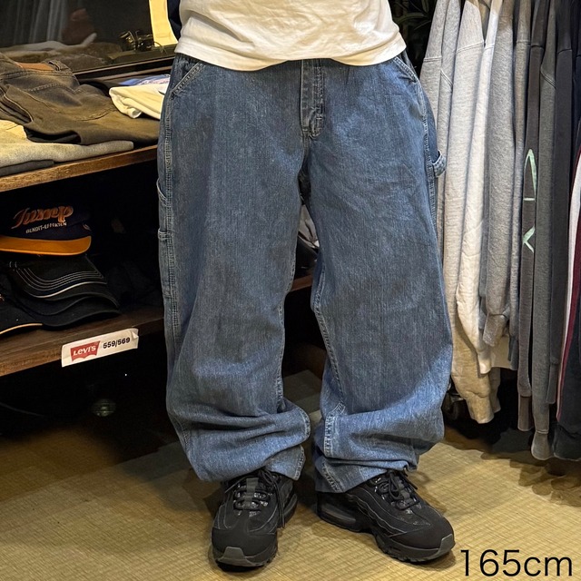 【リメイク】【W36×L32】 Lee  デニムペインターパンツ　ウエストゴム
