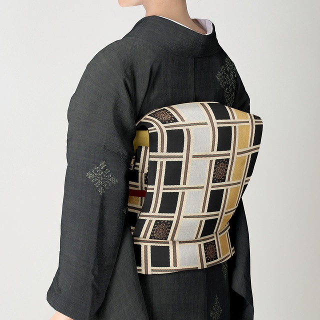 袋帯 上代彩糸段 (茶) | 川島織物 和装公式オンラインショップ 