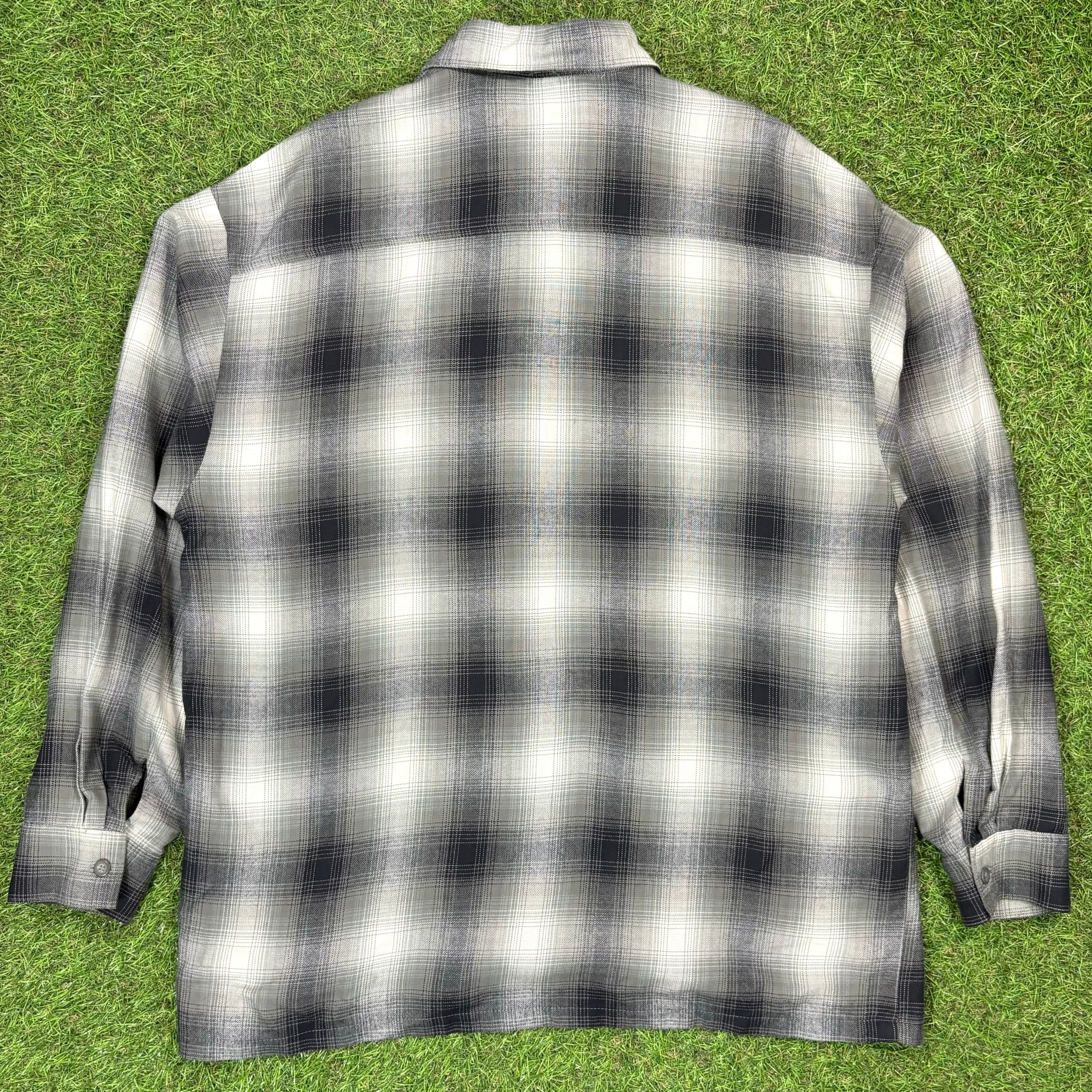 カートコバーン 90s シャドーチェック 青 すきずき オンブレ カートコバーン 90s シャドーチェック 青 すきずき オンブレ
