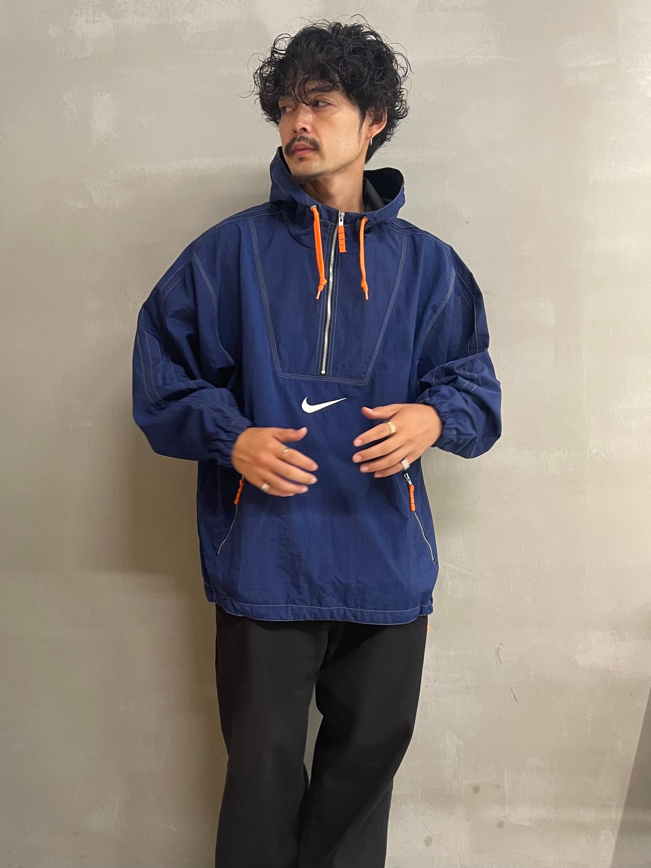 美品)90's NIKE×野茂英雄アノラックパーカー 紺 M ナイキ NOMO 美品)90's NIKE×野茂英雄アノラックパーカー 紺 M ナイキ NOMO