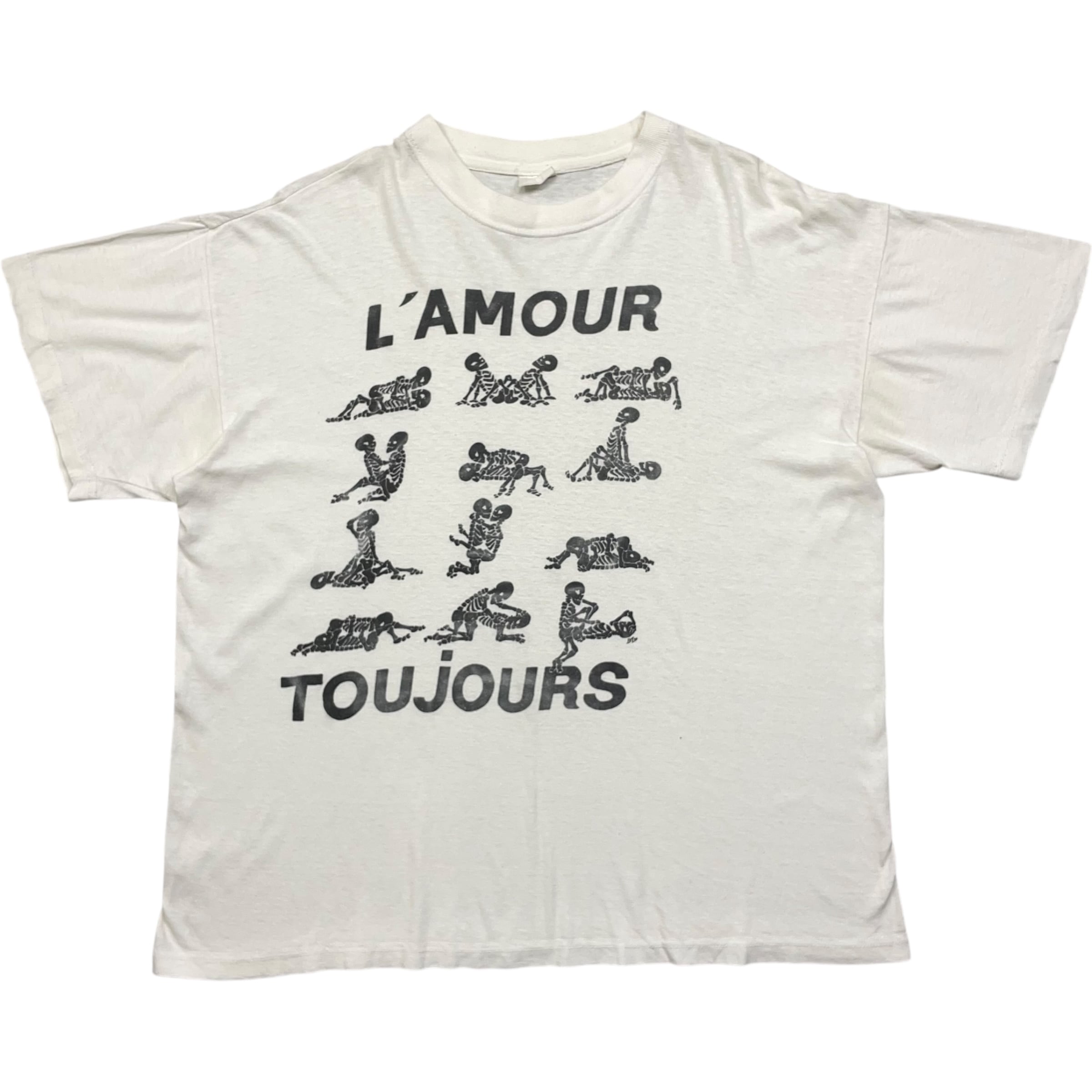 《L》 unknown エロTシャツ スケルトン 48手 プリント ホワイト no.7459