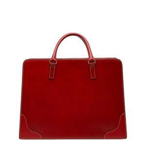 オオバセイホウ オールレザーブリーフ ハンドバッグ ビジネスバッグ 1030-BTLP レッド カーフ メンズ 大峡製鞄 【中古】