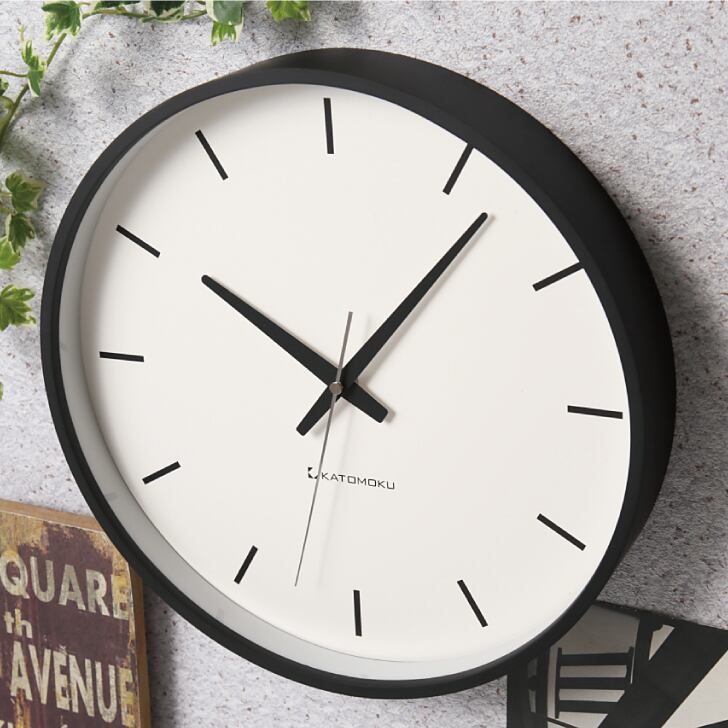 KATOMOKU plywood clock 5 ブラック km-49BK 掛け時計 | 加藤木工株式