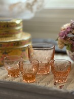 フランスVintage リキュールグラス ミニグラス ピンクグラス ④ フラワーベース インテリア 撮影小物 インテリア小物
