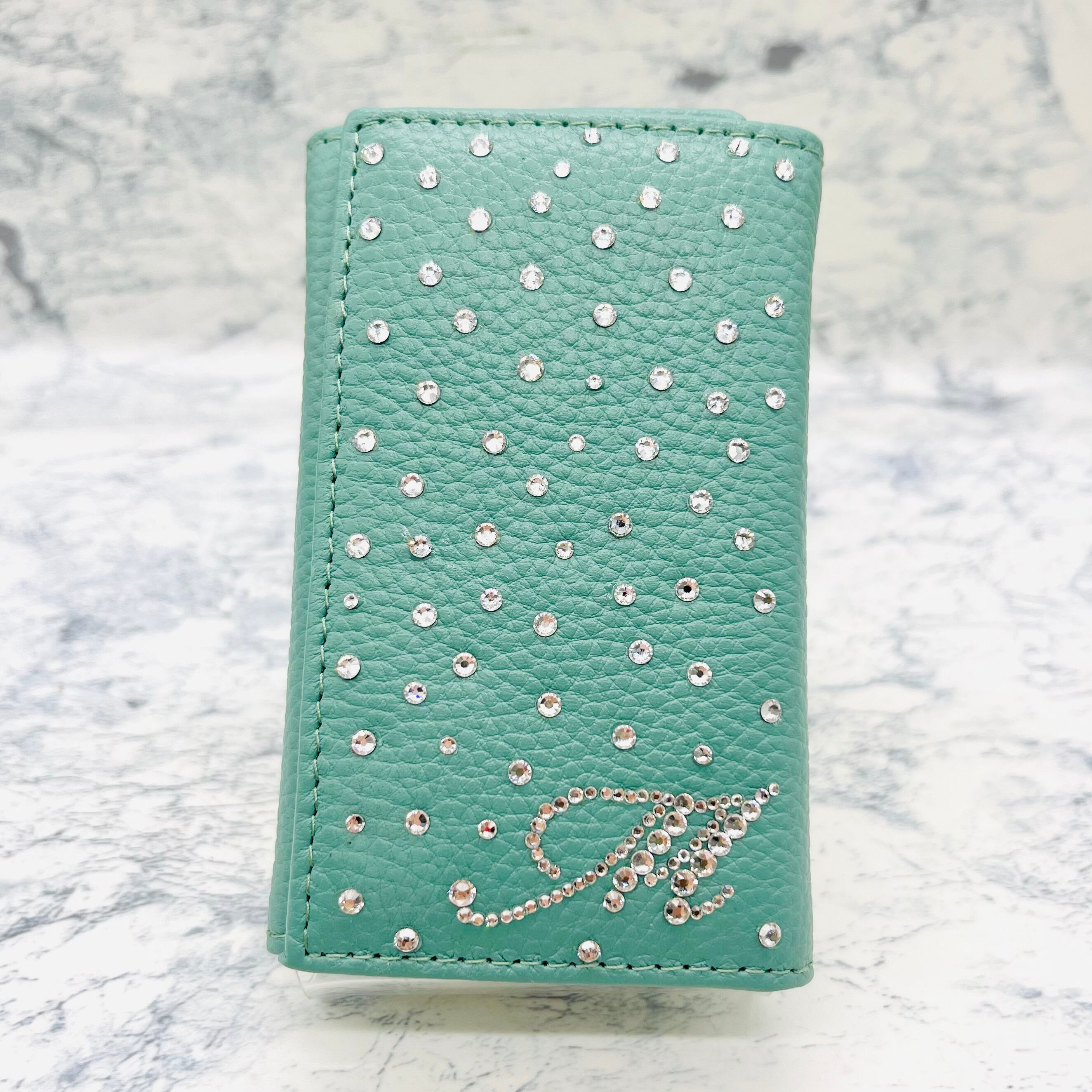 名入れ】 イニシャル 本革 6連 キーケース 収納付8色 誕生石 カラー