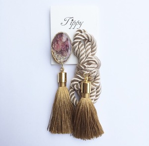 rope tassel pierce / earring