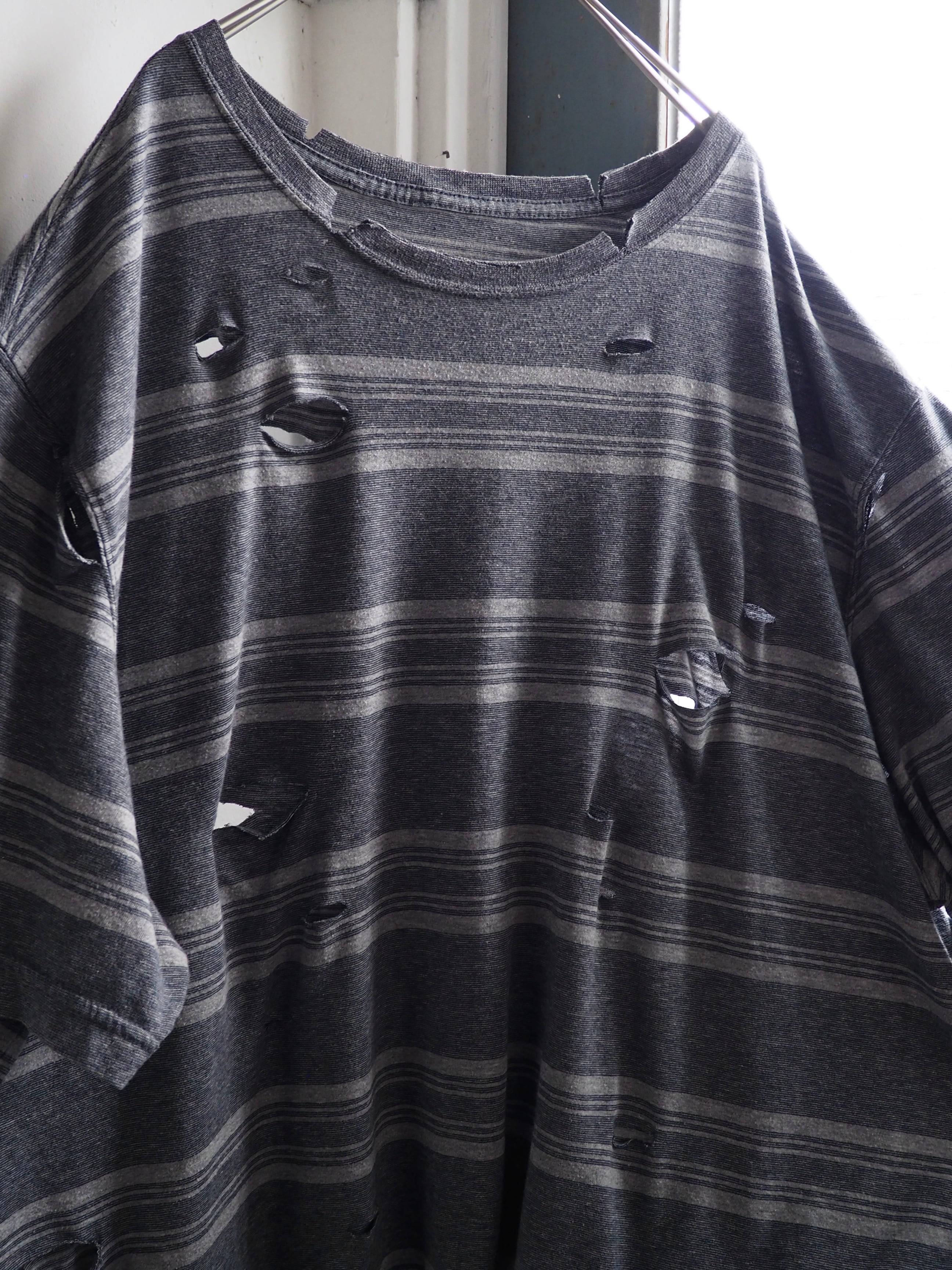 ” 循環 ” Boro Circulation Fat Border pattern Re:make loose S/S Tee
