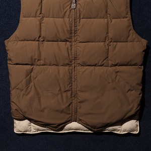 極美品 M ブラウン ベージュ Eddie Bauer Downlight Vest エディーバウアー グース ダウンライトベスト