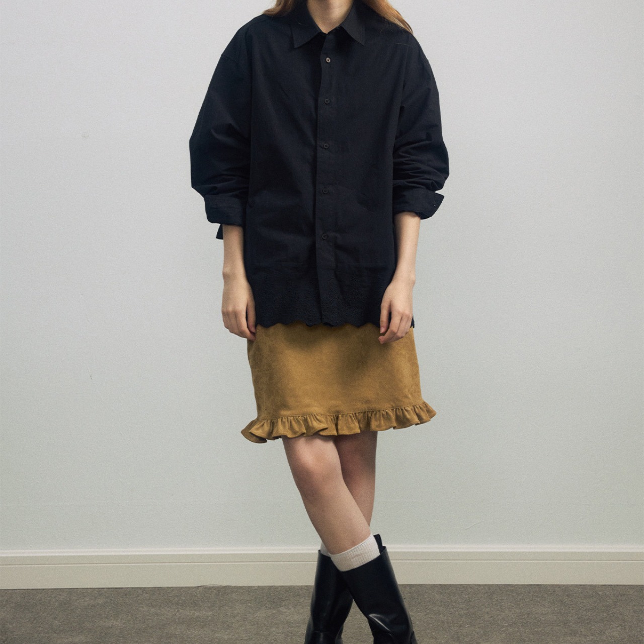 Frill Midi Skirt T4126