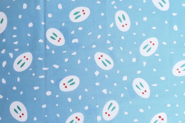 注染てぬぐい「雪うさぎ」