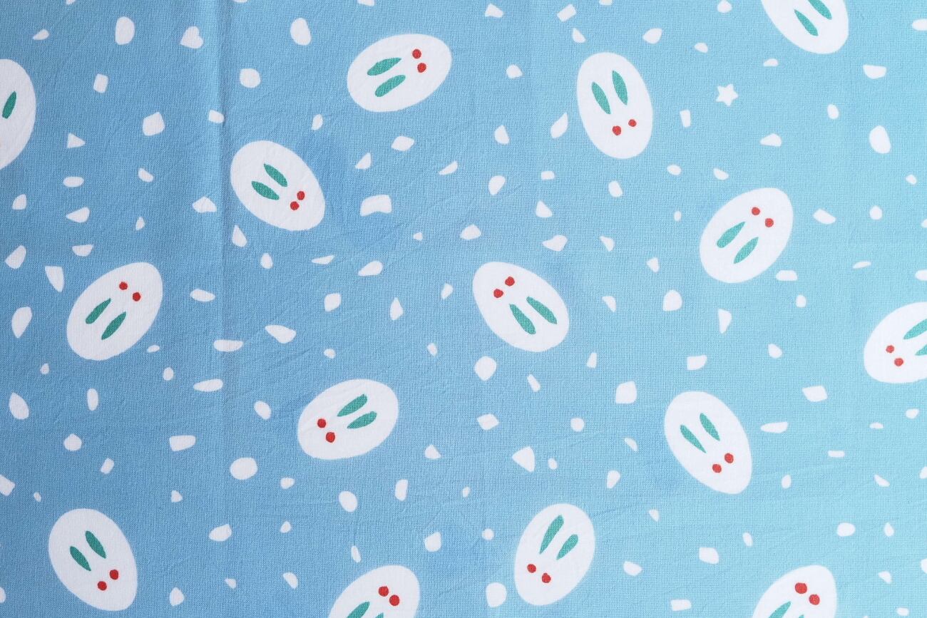 注染てぬぐい「雪うさぎ」