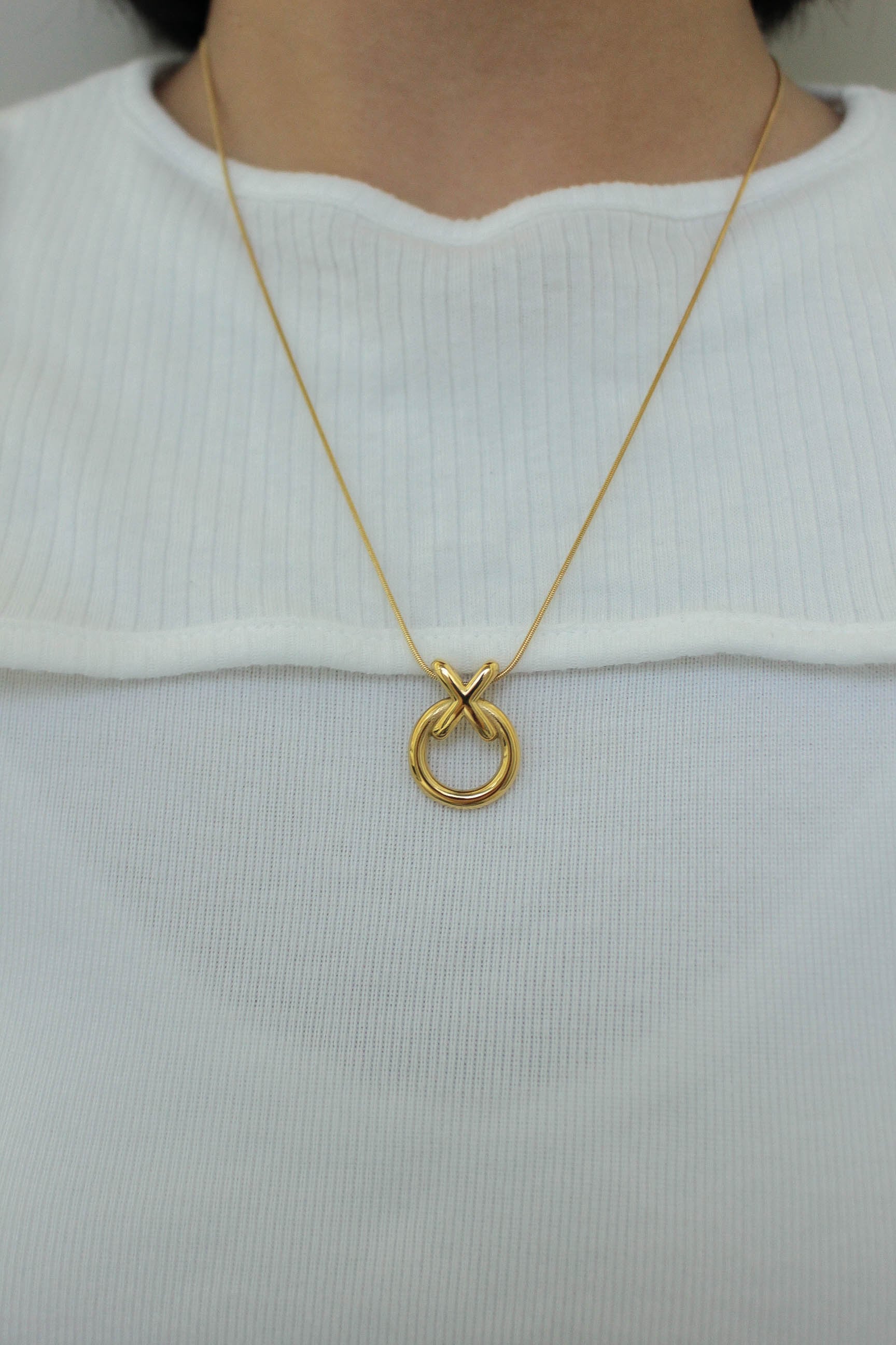 小物・アクセサリー E. Cercle Croise Holder Necklace | ebine(エビネ)|金属アレルギー対応