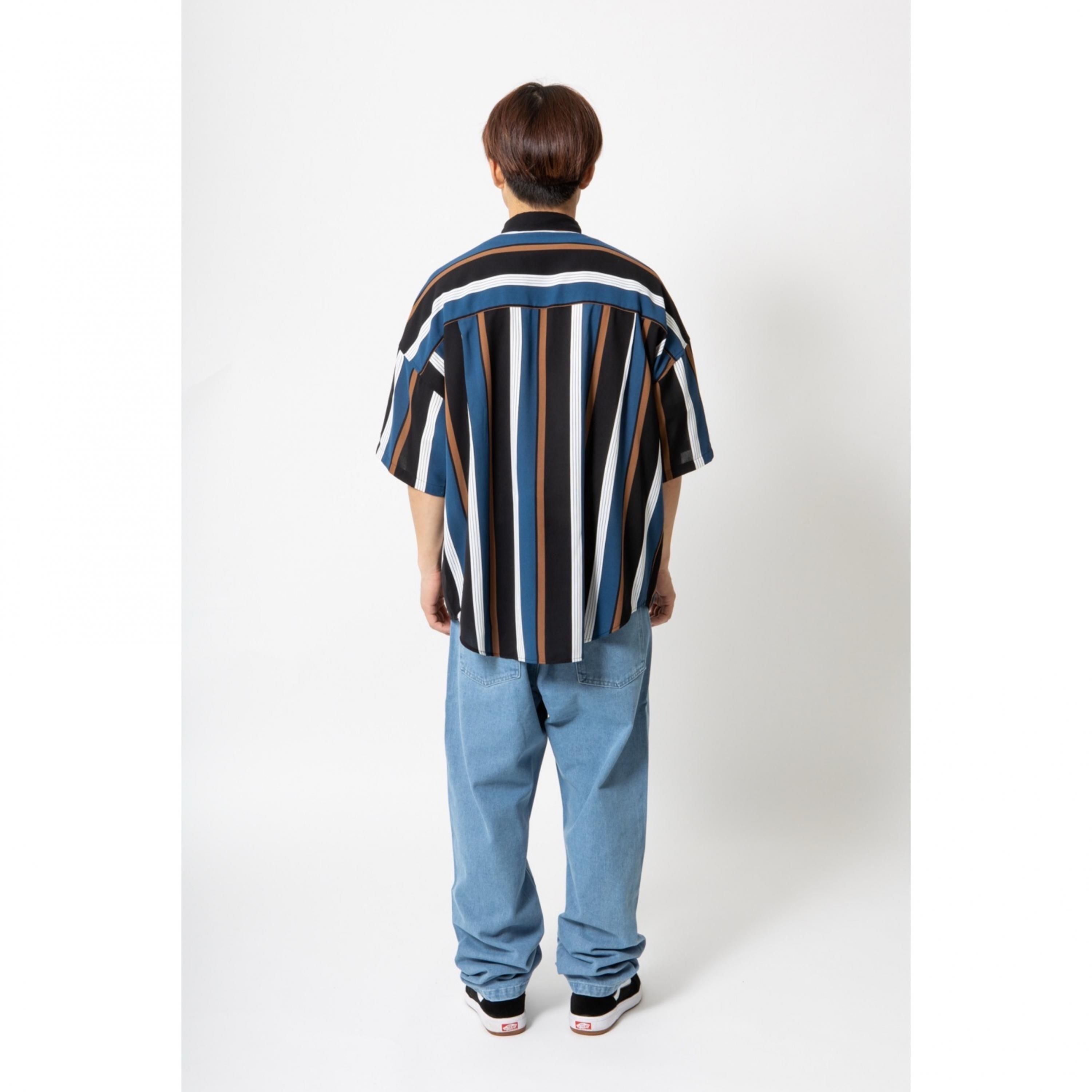 430FOURTHIRTYフォーサーティL/S STRIPE BIG SHIRT fourthirty】S/S STRIPE BIG SHIRT [ショートスリーブ ストライプ