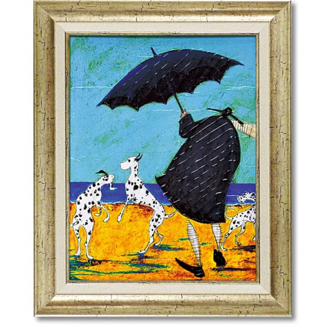 絵 絵画☆サムトフト 鬱陶しく アートフレーム「海の家から海が見える 