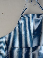 156ri027 block print stripe apron