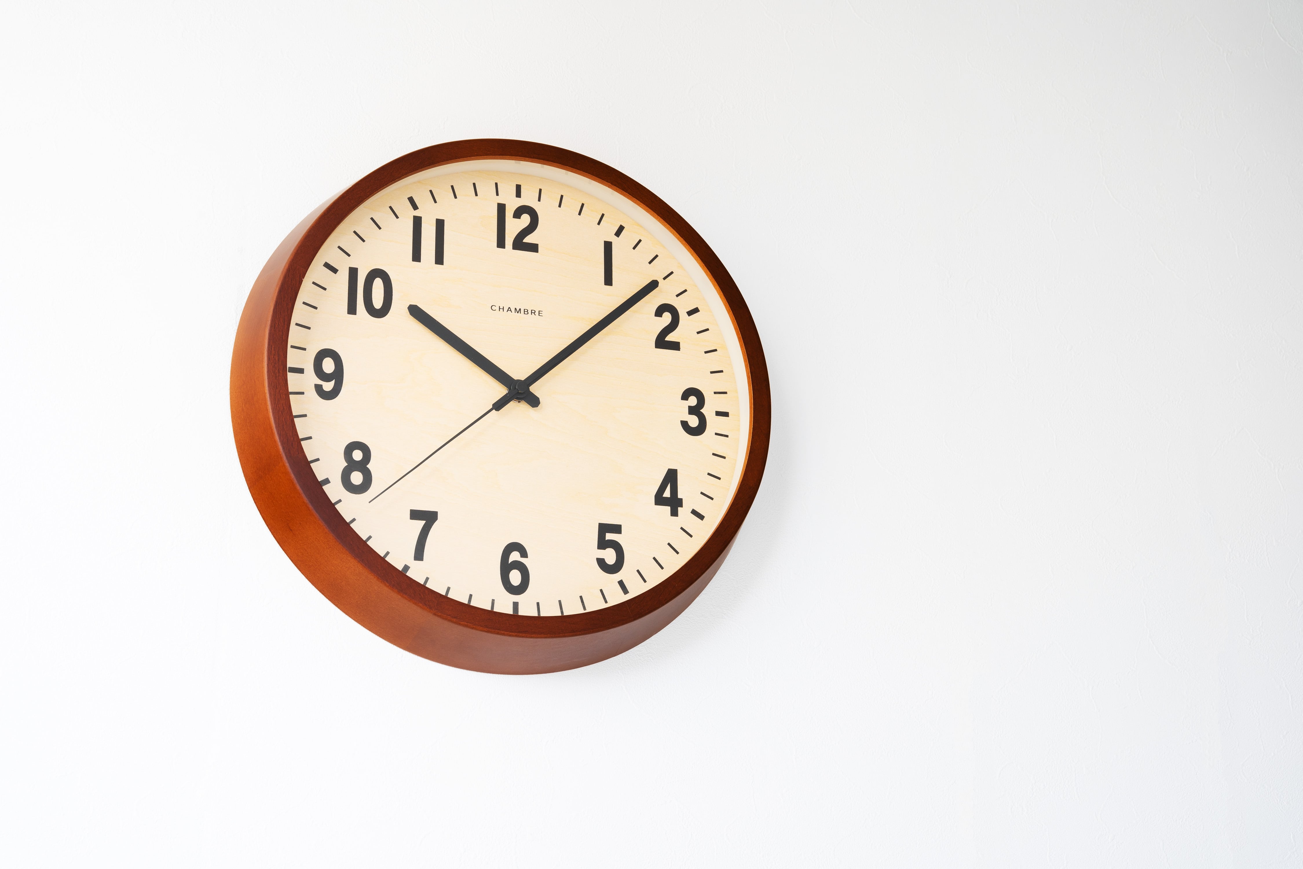 電波時計 PUBLIC CLOCK CAFE BROWN | シャンブル【CHAMBRE】byインターゼロ