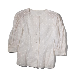 vintage  givenchy (jp licence)  　dot     sheer  blouse