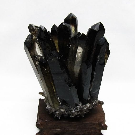 モリオン クラスター 黒水晶 原石 台座付属 一点物 182-8411