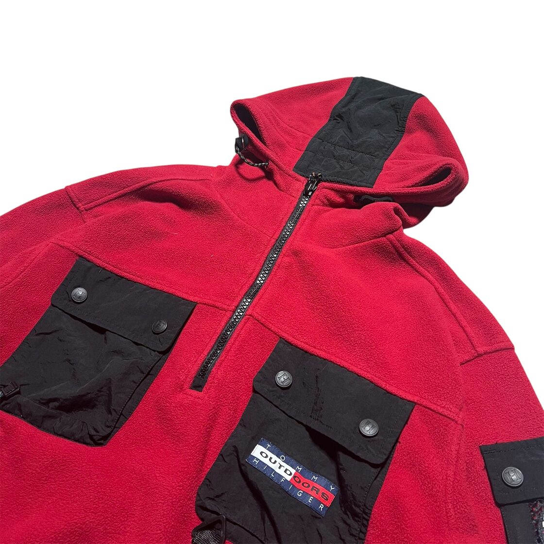 90sTOMMY HILFIGER outdoors トミーヒルフィガー フリース プル 