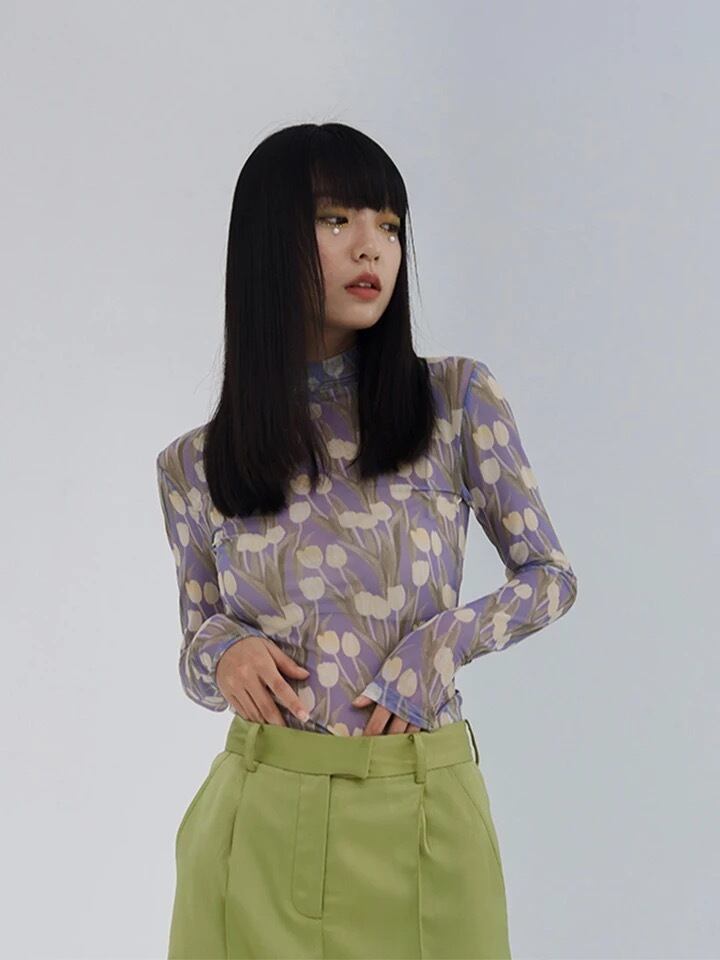 2size / フラワーデザインシアートップス