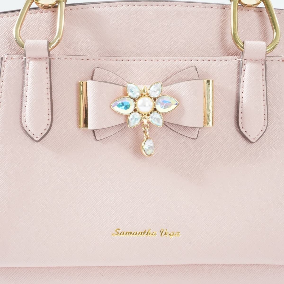 SAMANTHA VEGA サマンサベガ ビジュー＆リボン付トート 小 2way  