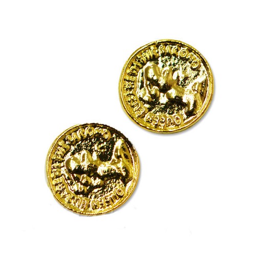 メタルパーツ　コインL 2個入り（Coin L）ゴールド 7ｍｍ×7ｍｍ