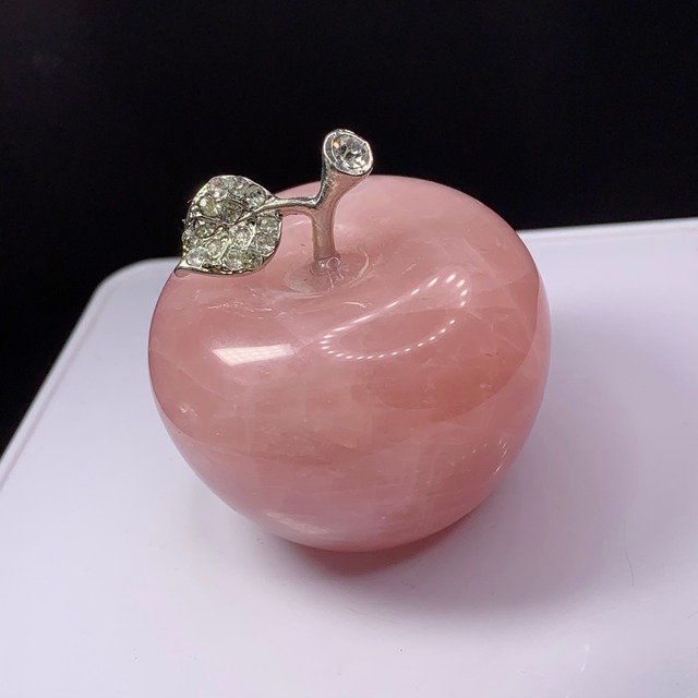 11.とっても可愛い♪ローズクォーツりんごさん♪