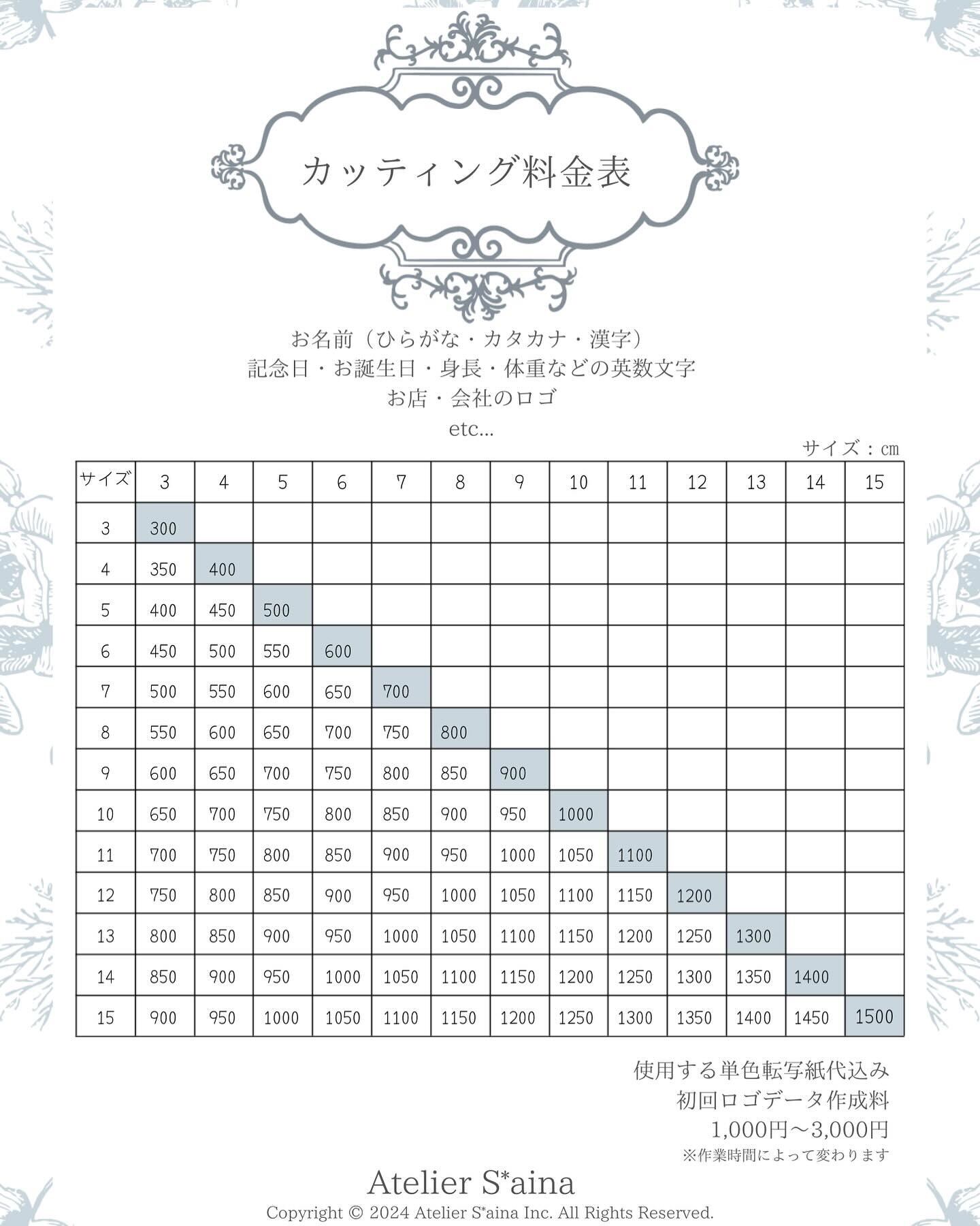 命名プレート | Atelier S*aina online shop