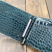 アリゲーター 無双 マネークリップ ブルー グリーン