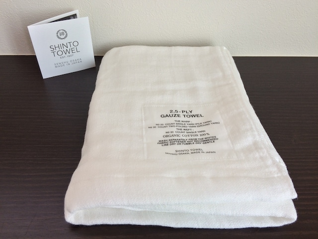 SHINTO TOWEL / 2.5 PLY GAUZE - バスタオル M ホワイト