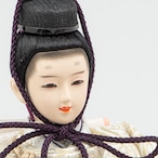 №24S-08 桃山刺繍 二人飾り 咲 白塗りピンク 丸衝立 刺繍マリ 収納飾りセット thumbnail 11