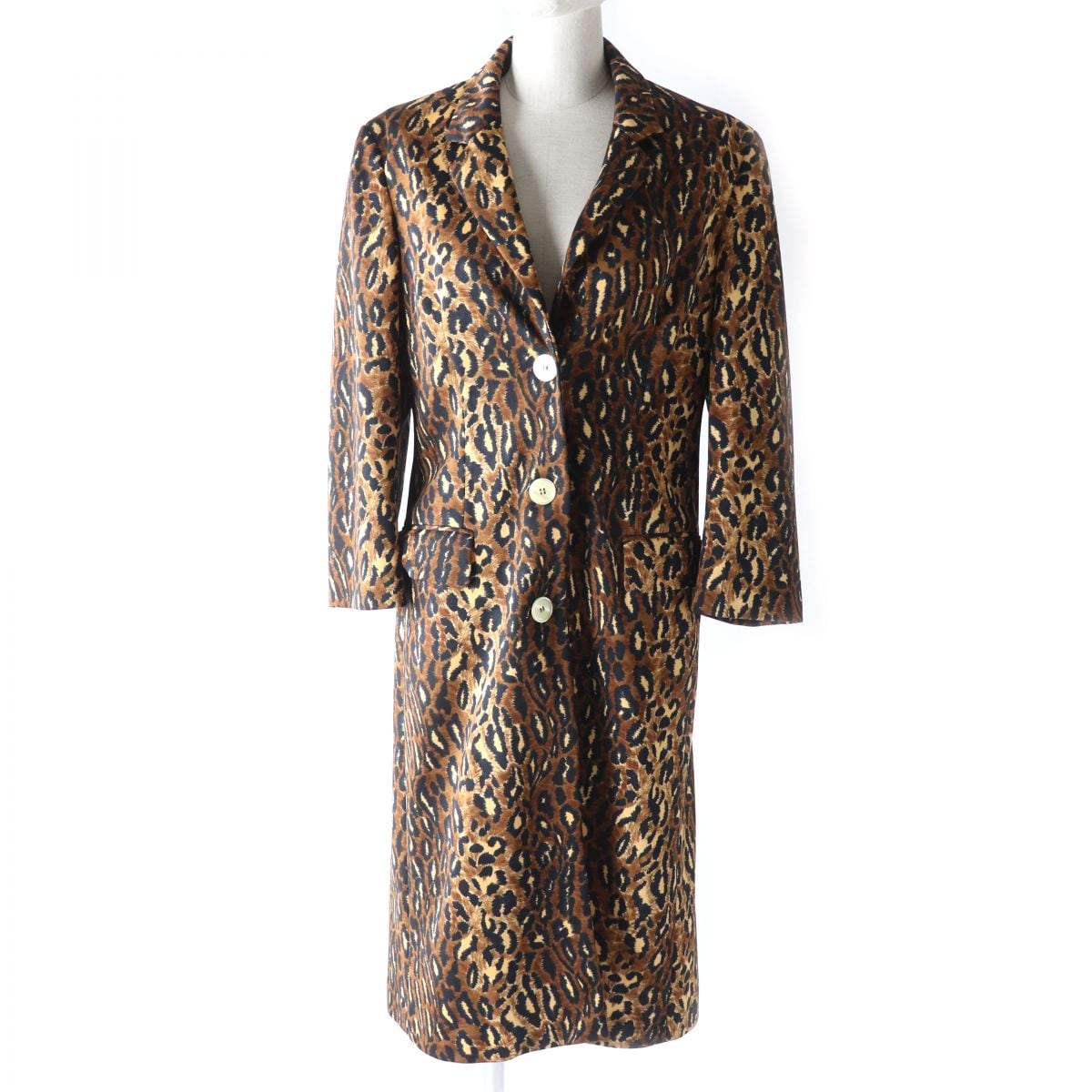 美品 ドルチェアンドガッバーナ レオパード ロングコート 豹柄 レディース