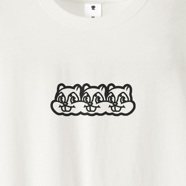 Triple Squirrel Long sleeve T-shirt （トリプル スクワロル ロング スリーブ ティーシャツ)【White】