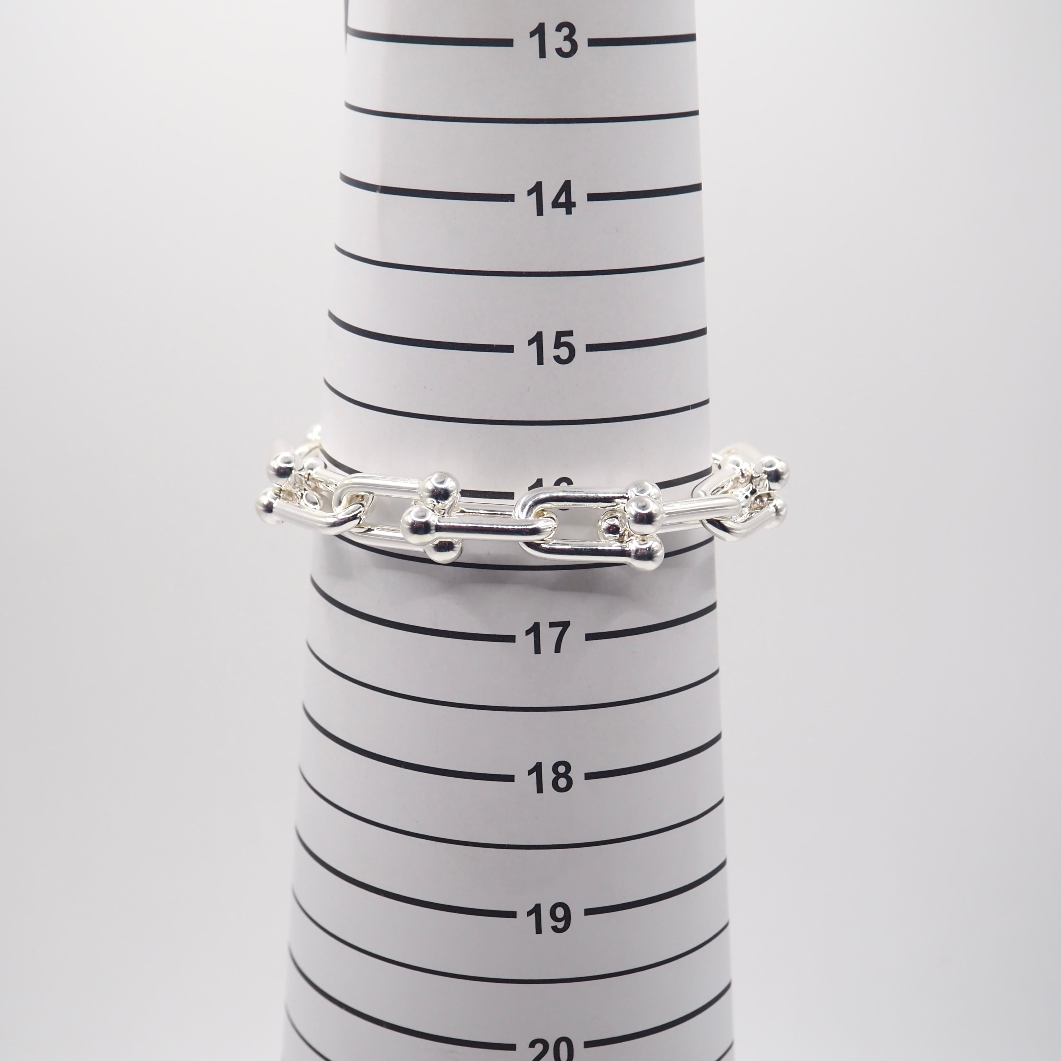 ティファニー ハードウェア ラージリンク L(14コマ) ブレスレット シルバー 現行品】Tiffany&Co. ハードウェア ラージ リンクブレスレット 14コマ