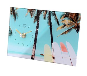 ガラスアートピクチャー　デスククロック