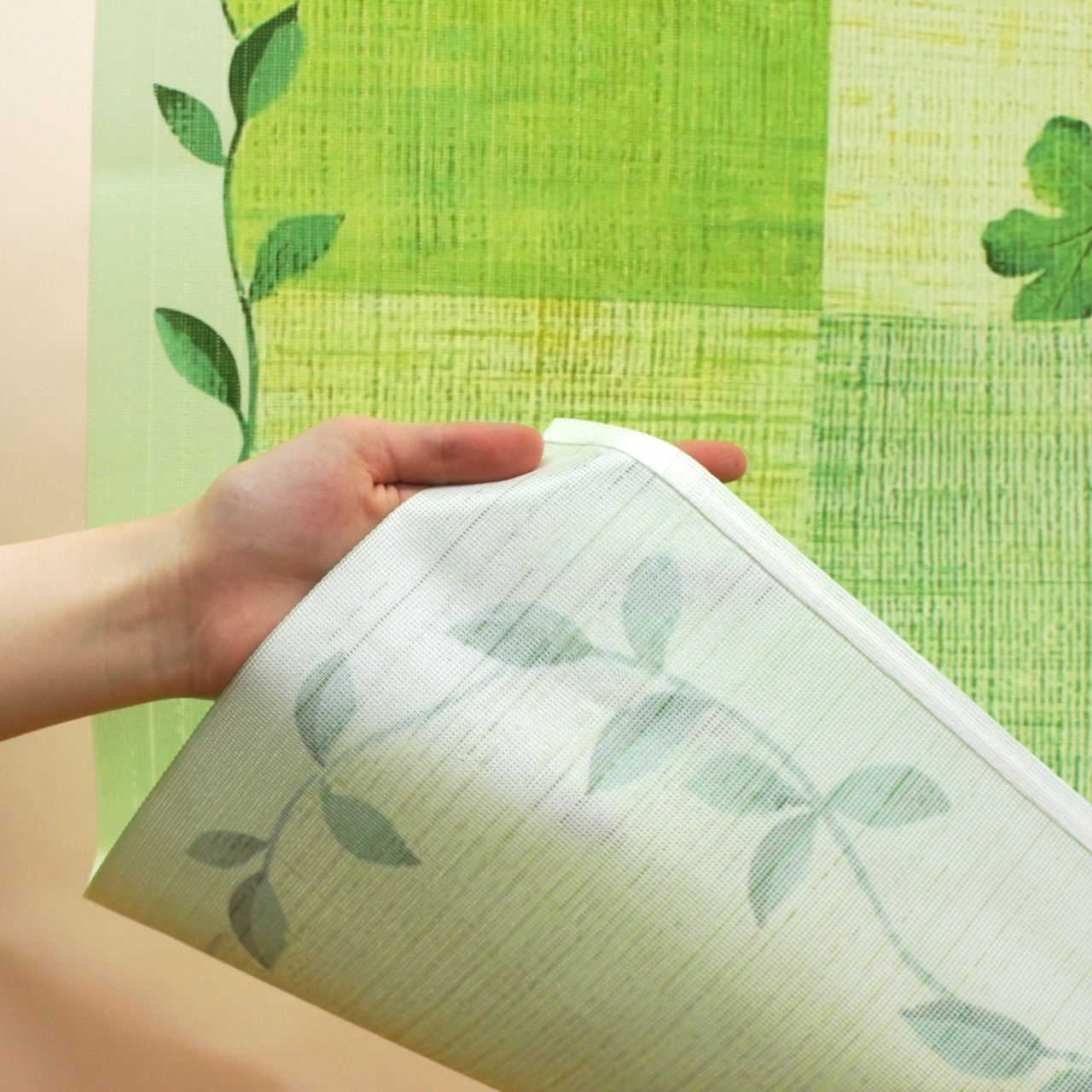 【受注生産】 のれん グリーン 幅85ｘ丈150cm