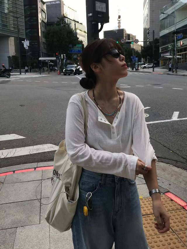 (予約) taffeta / Bailey eyelet tee 3color