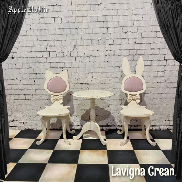 テーブル＆チェア L　Lavigna Cream Tea set L・ ラヴィーニャ クリーム ティーセット (ブライスサイズ 1/6 )